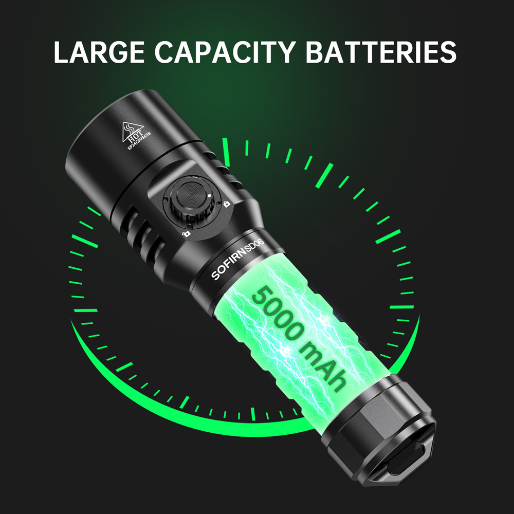 SOFIRN SD06 SFT70 3200lm Перезаряжаемый Подводный фонарь глубокого погружения с аквалангом Мощный 21700 глубину до 100 м