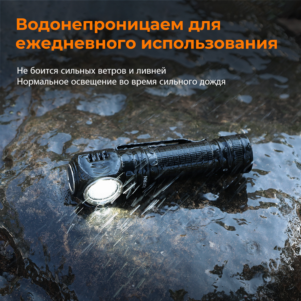 SOFIRN HS45 3200лм Яркий фонарик 6000K Холодный белый свет с охлаждающим вентилятором