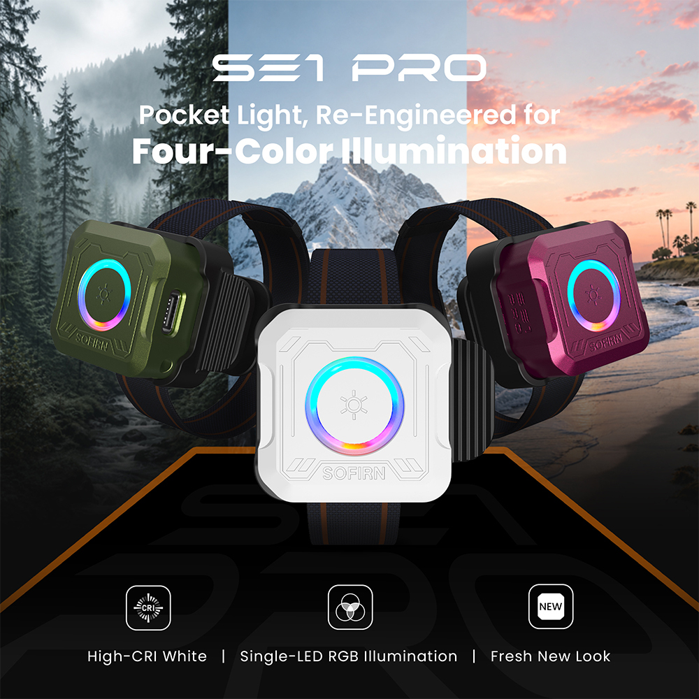 SOFIRN SE1PRO мини-перезаряжаемый фонарик , карманный EDC, 275лм, Красный свет+ RGB