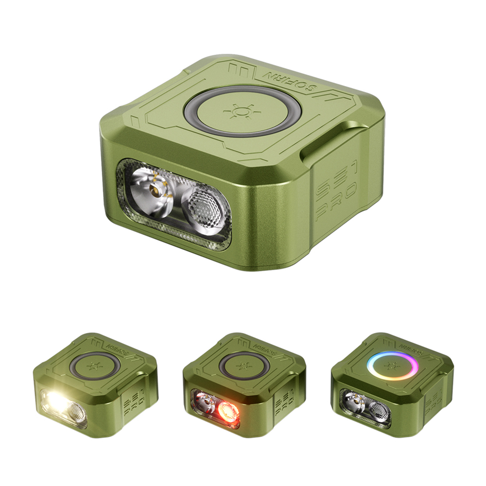 SOFIRN SE1PRO мини-перезаряжаемый фонарик , карманный EDC, 275лм, Красный свет+ RGB