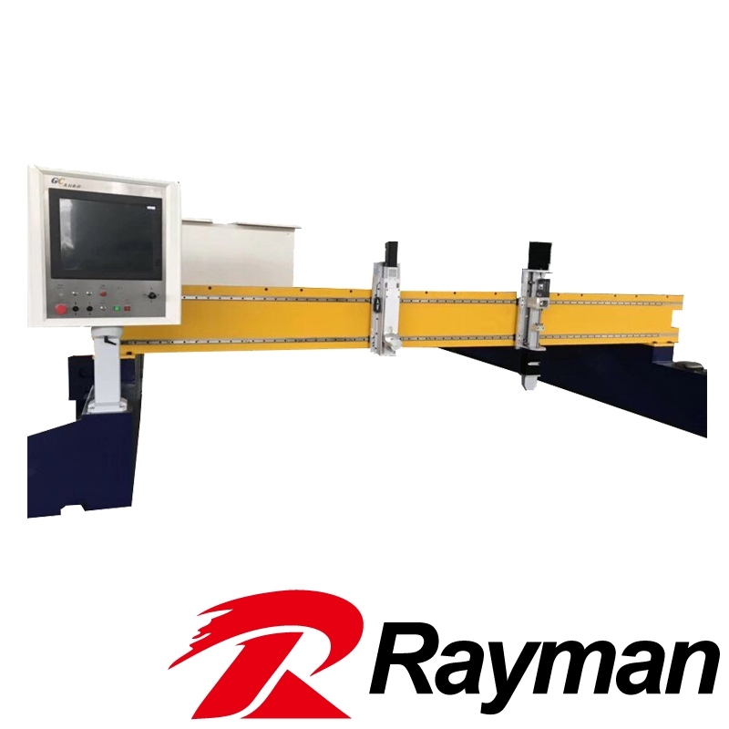cnc gantry type flame and plasma metal cutting machinery double motor drive