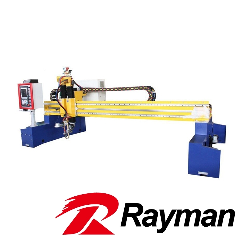 cnc gantry type flame and plasma metal cutting machinery double motor drive