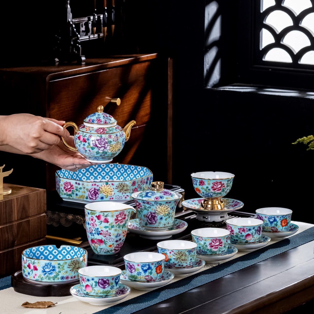 Jingdezhen Handmade Ceramic High-end Set Summer Tea Set