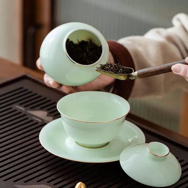 Sheep Jade Light Luxury Tea Set