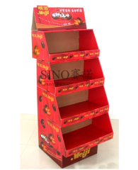 Chocolate sales promotional POP cardboard display rack,POP display stand, custom made display rack manufacturer, Paper Package Boxes, Gift boxes, Shopping bag factory China factory, Sino Printing & Packaging,Chocolate sales promotional POP cardboard display rack
