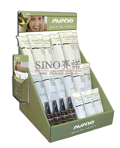 Facial cleanser strore sales cardboard counter top display