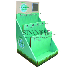 Eco-friendly Peg Hook cardboard counter top display