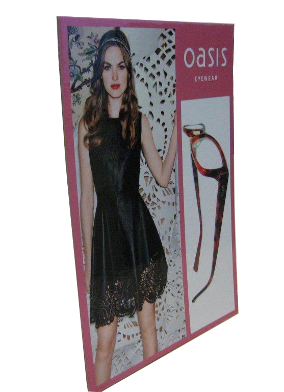 Glasses advertising printed cardboard standee,POP display stand, custom made display rack manufacturer, Paper Package Boxes, Gift boxes, Shopping bag factory China factory, Sino Printing & Packaging,
