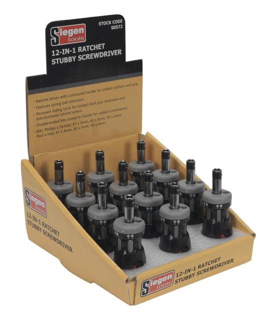 Stubby Screwdriver counter cardboard display box