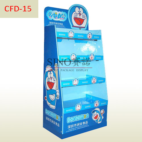 Doraemen Doll toys cardboard display stand,POP display stand, custom made display rack manufacturer, Paper Package Boxes, Gift boxes, Shopping bag factory China factory, Sino Printing & Packaging,point of purchase displays,cardboard display,cardboard promotions,cardboard sign,cardboard display boxes