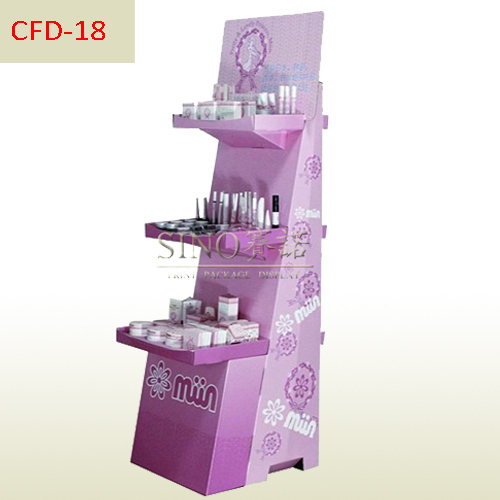 Custom cosmetic supermarket cardboard shelves display,POP display stand, custom made display rack manufacturer, Paper Package Boxes, Gift boxes, Shopping bag factory China factory, Sino Printing & Packaging,Custom cosmetic supermarket cardboard shelves display