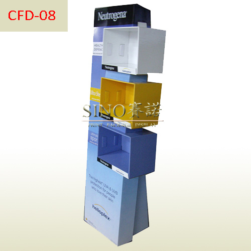 Skin Care products Supermarket sales cardboard shelves display,POP display stand, custom made display rack manufacturer, Paper Package Boxes, Gift boxes, Shopping bag factory China factory, Sino Printing & Packaging,Skin Care products Supermarket sales cardboard shelves display