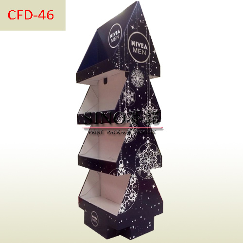 NIVEA facial cleaner sales cardboard floor Display stand,POP display stand, custom made display rack manufacturer, Paper Package Boxes, Gift boxes, Shopping bag factory China factory, Sino Printing & Packaging,NIVEA facial cleaner sales cardboard floor Display stand