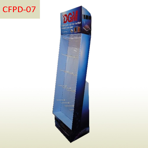Cellphone case Cardboard floor pegs hooks display stand,POP display stand, custom made display rack manufacturer, Paper Package Boxes, Gift boxes, Shopping bag factory China factory, Sino Printing & Packaging,Cellphone case Cardboard floor pegs hooks display stand