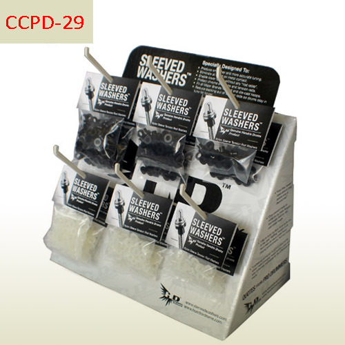 Small accessories POP counter top cardboard hooks pegs display,POP display stand, custom made display rack manufacturer, Paper Package Boxes, Gift boxes, Shopping bag factory China factory, Sino Printing & Packaging,Small accessories POP counter top cardboard hooks pegs display
