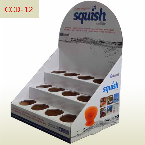 Cardboard desk top display rack for Bluetooth Mini speaker,POP display stand, custom made display rack manufacturer, Paper Package Boxes, Gift boxes, Shopping bag factory China factory, Sino Printing & Packaging,Cardboard desk top display rack for Bluetooth Mini speaker