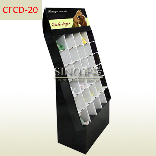 POP Doll compartments cardboard display stand,POP display stand, custom made display rack manufacturer, Paper Package Boxes, Gift boxes, Shopping bag factory China factory, Sino Printing & Packaging,POP Doll compartments cardboard display stand