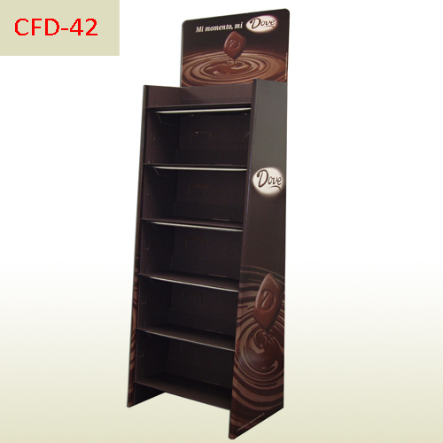 Retail heavy load cardboard floor display stand for Chocolate,POP display stand, custom made display rack manufacturer, Paper Package Boxes, Gift boxes, Shopping bag factory China factory, Sino Printing & Packaging,Retail heavy load cardboard floor display stand for Chocolate