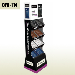 Food whole sales protien bar cardboard display rack