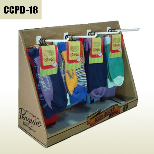 Socks retail Cardboard Counter peg hook display box,POP display stand, custom made display rack manufacturer, Paper Package Boxes, Gift boxes, Shopping bag factory China factory, Sino Printing & Packaging,Socks retail Cardboard Counter peg hook display box
