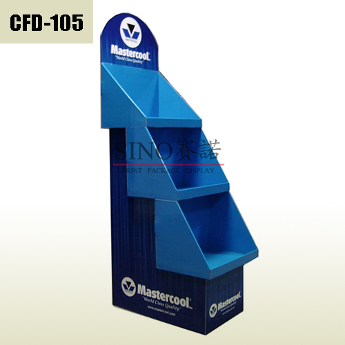 LED lamp retail 3-tier Cardboard Floor Display Stand,POP display stand, custom made display rack manufacturer, Paper Package Boxes, Gift boxes, Shopping bag factory China factory, Sino Printing & Packaging,LED lamp retail 3-tier Cardboard Floor Display Stand