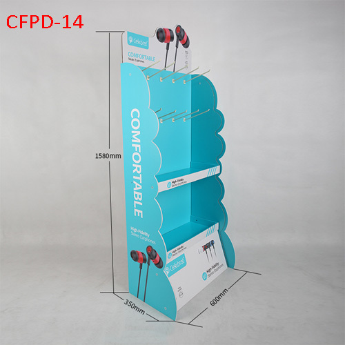 POP cardboard floor display stand for earphone sales promotion,POP display stand, custom made display rack manufacturer, Paper Package Boxes, Gift boxes, Shopping bag factory China factory, Sino Printing & Packaging,POP cardboard floor display stand for earphone sales promotion
