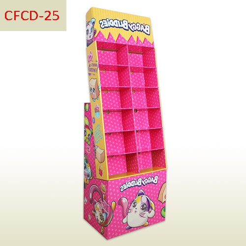 Cute doll sales promotional cardboard floor display stand,POP display stand, custom made display rack manufacturer, Paper Package Boxes, Gift boxes, Shopping bag factory China factory, Sino Printing & Packaging,Cute doll sales promotional cardboard floor display stand
