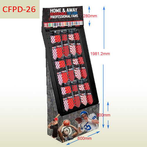 POP cardboard floor display stand for reversible tie lines,POP display stand, custom made display rack manufacturer, Paper Package Boxes, Gift boxes, Shopping bag factory China factory, Sino Printing & Packaging,POP cardboard floor display stand for reversible tie lines