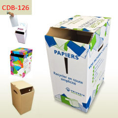 Scrap paper waste basket cardboard dump bin