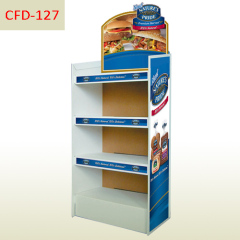 Bread snacks retail cardboard shelves display stand,POP display stand, custom made display rack manufacturer, Paper Package Boxes, Gift boxes, Shopping bag factory China factory, Sino Printing & Packaging,Bread snacks retail cardboard shelves display stand