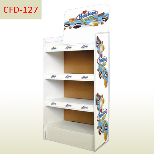 Bread snacks retail cardboard shelves display stand,POP display stand, custom made display rack manufacturer, Paper Package Boxes, Gift boxes, Shopping bag factory China factory, Sino Printing & Packaging,Bread snacks retail cardboard shelves display stand