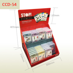 Customized cardboard counter top display box for Fitness training cards