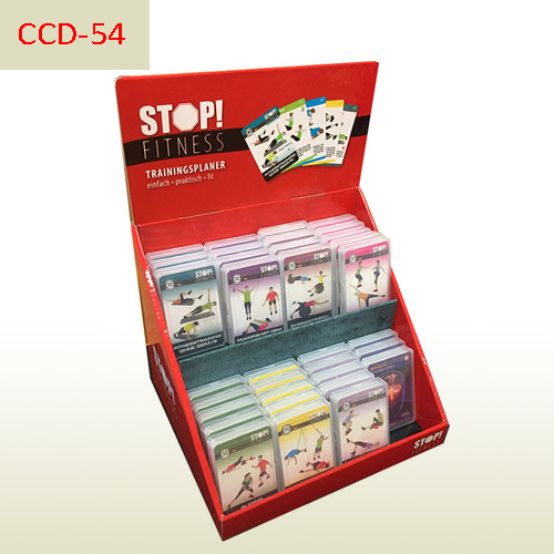 Customized cardboard counter top display box for Fitness training cards,POP display stand, custom made display rack manufacturer, Paper Package Boxes, Gift boxes, Shopping bag factory China factory, Sino Printing & Packaging,Customized cardboard counter top display box for Fitness training cards