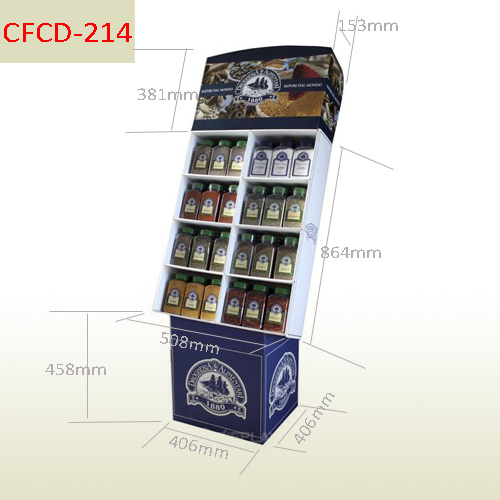 Olive oil supermarket promotional cardboard display stand,POP display stand, custom made display rack manufacturer, Paper Package Boxes, Gift boxes, Shopping bag factory China factory, Sino Printing & Packaging,Olive oil supermarket promotional cardboard display stand