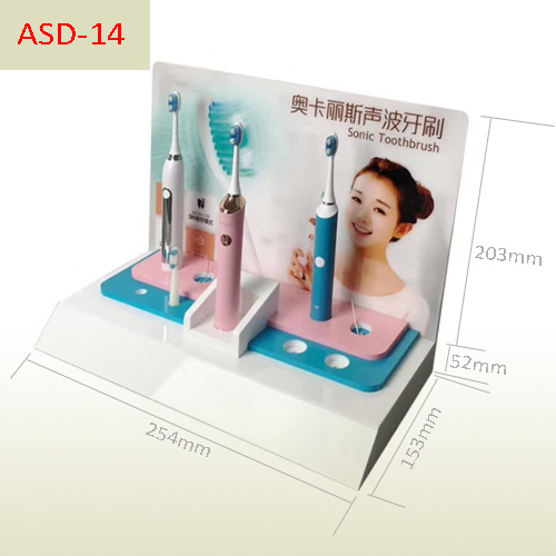 Custom made Electric toothbrush Counter top Acrylic display stand,POP display stand, custom made display rack manufacturer, Paper Package Boxes, Gift boxes, Shopping bag factory China factory, Sino Printing & Packaging,Custom made Electric toothbrush Counter top Acrylic display stand