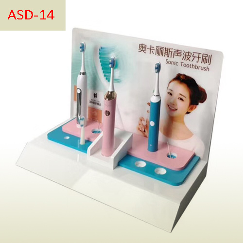 Custom made Electric toothbrush Counter top Acrylic display stand