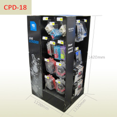 Corrugated Headphone Earphone retail pallet display stand