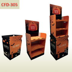 Detachable Halloween cardboard floor display stand for Christmas Gift