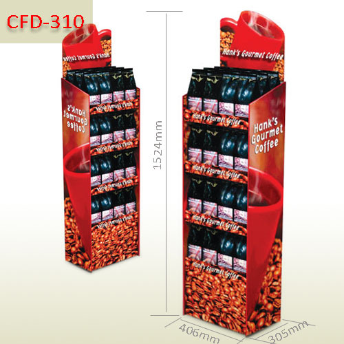 Cardboard coffee display stand for sales promotion,POP display stand, custom made display rack manufacturer, Paper Package Boxes, Gift boxes, Shopping bag factory China factory, Sino Printing & Packaging,Cardboard coffee display stand for sales promotion