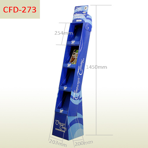 Chocolate retail Cardboard free standing display rack