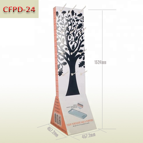 Supermarket retail two Sided Cardboard Hanging Hook Display Stand for cell phone case,POP display stand, custom made display rack manufacturer, Paper Package Boxes, Gift boxes, Shopping bag factory China factory, Sino Printing & Packaging,Supermarket retail two Sided Cardboard Hanging Hook Display Stand for cell phone case