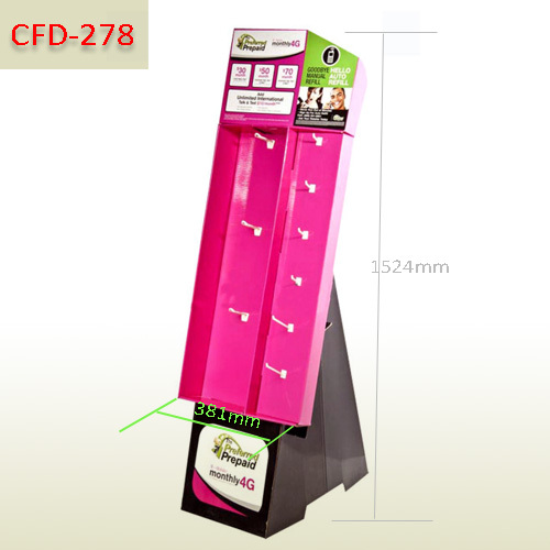 Mobile phone cases retail Cardboard Floor Pegs Display rack,POP display stand, custom made display rack manufacturer, Paper Package Boxes, Gift boxes, Shopping bag factory China factory, Sino Printing & Packaging,Mobile phone cases retail Cardboard Floor Pegs Display rack