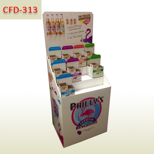 Superstore Retail Cardboard Floor Display Stand for Whiskey Beverage,POP display stand, custom made display rack manufacturer, Paper Package Boxes, Gift boxes, Shopping bag factory China factory, Sino Printing & Packaging,Superstore Retail Cardboard Floor Display Stand for Whiskey Beverage