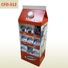 Milk Powder Retail Cardboard Floor Display Stand