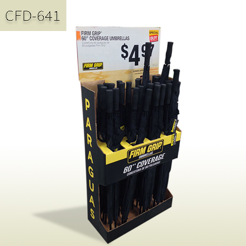 Umbrella Retail Cardboard Floor Display Stand,POP display stand, custom made display rack manufacturer, Paper Package Boxes, Gift boxes, Shopping bag factory China factory, Sino Printing & Packaging,Umbrella Retail Cardboard Floor Display Stand