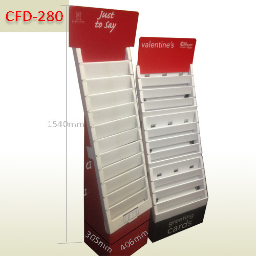 POP retail Cardboard Floor Display Stand for Greeting Cards,POP display stand, custom made display rack manufacturer, Paper Package Boxes, Gift boxes, Shopping bag factory China factory, Sino Printing & Packaging,POP retail Cardboard Floor Display Stand for Greeting Cards
