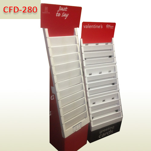 POP retail Cardboard Floor Display Stand for Greeting Cards,POP display stand, custom made display rack manufacturer, Paper Package Boxes, Gift boxes, Shopping bag factory China factory, Sino Printing & Packaging,POP retail Cardboard Floor Display Stand for Greeting Cards