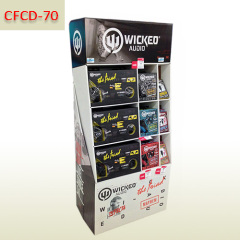 Headset Retail Pocket Shelf Cardboard Stand Up Display,POP display stand, custom made display rack manufacturer, Paper Package Boxes, Gift boxes, Shopping bag factory China factory, Sino Printing & Packaging,Headset Retail Pocket Shelf Cardboard Stand Up Display