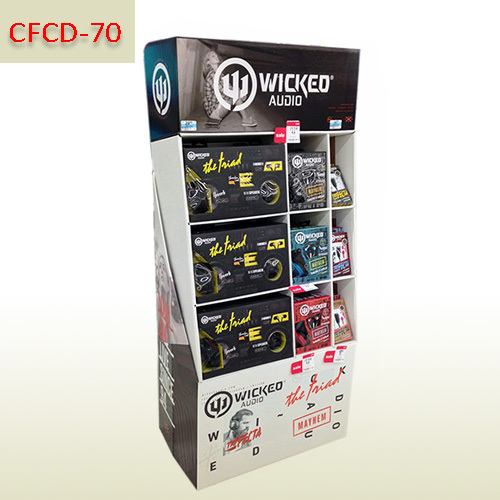 Headset Retail Pocket Shelf Cardboard Stand Up Display,POP display stand, custom made display rack manufacturer, Paper Package Boxes, Gift boxes, Shopping bag factory China factory, Sino Printing & Packaging,Headset Retail Pocket Shelf Cardboard Stand Up Display