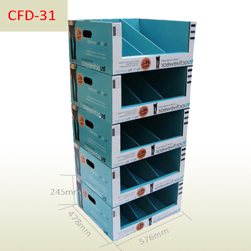 Supermarket cardboard trays display stand for jeans sales promotion,POP display stand, custom made display rack manufacturer, Paper Package Boxes, Gift boxes, Shopping bag factory China factory, Sino Printing & Packaging,Supermarket cardboard trays display stand for jeans sales promotion